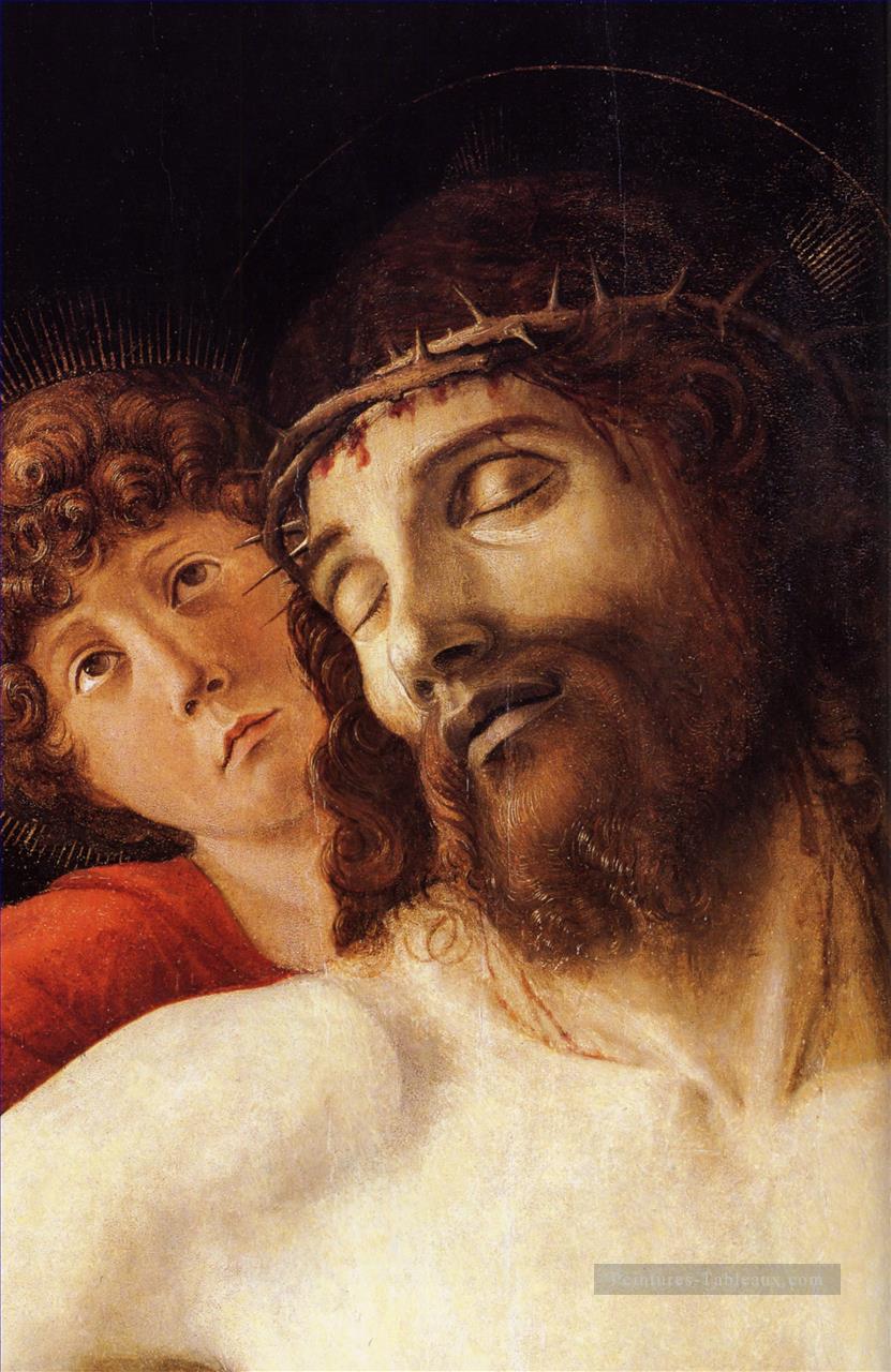 Le Christ mort soutenu par deux anges dt1 Renaissance Giovanni Bellini Peintures à l'huile